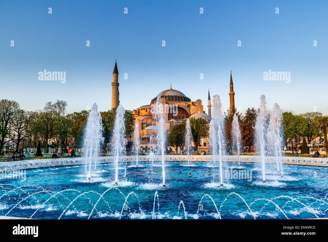 La mosquée Sainte-Sophie dans la place Sultanahmet, Istanbul, Turquie. Le musée Hagia Sophia Istanbul Turquie Banque D'Images