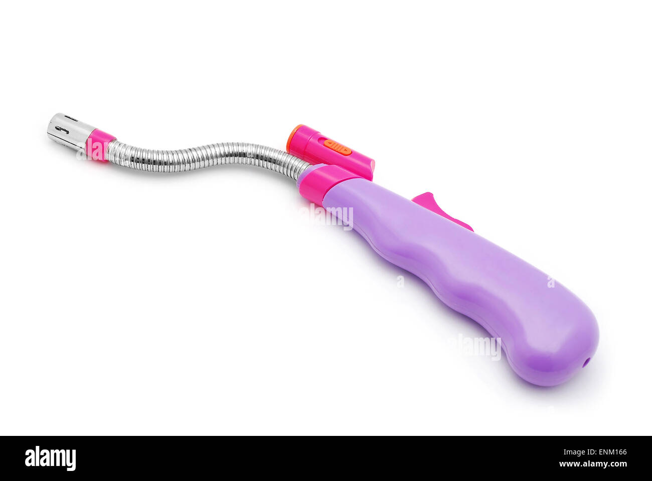 Cou flexible plus léger on white Banque D'Images