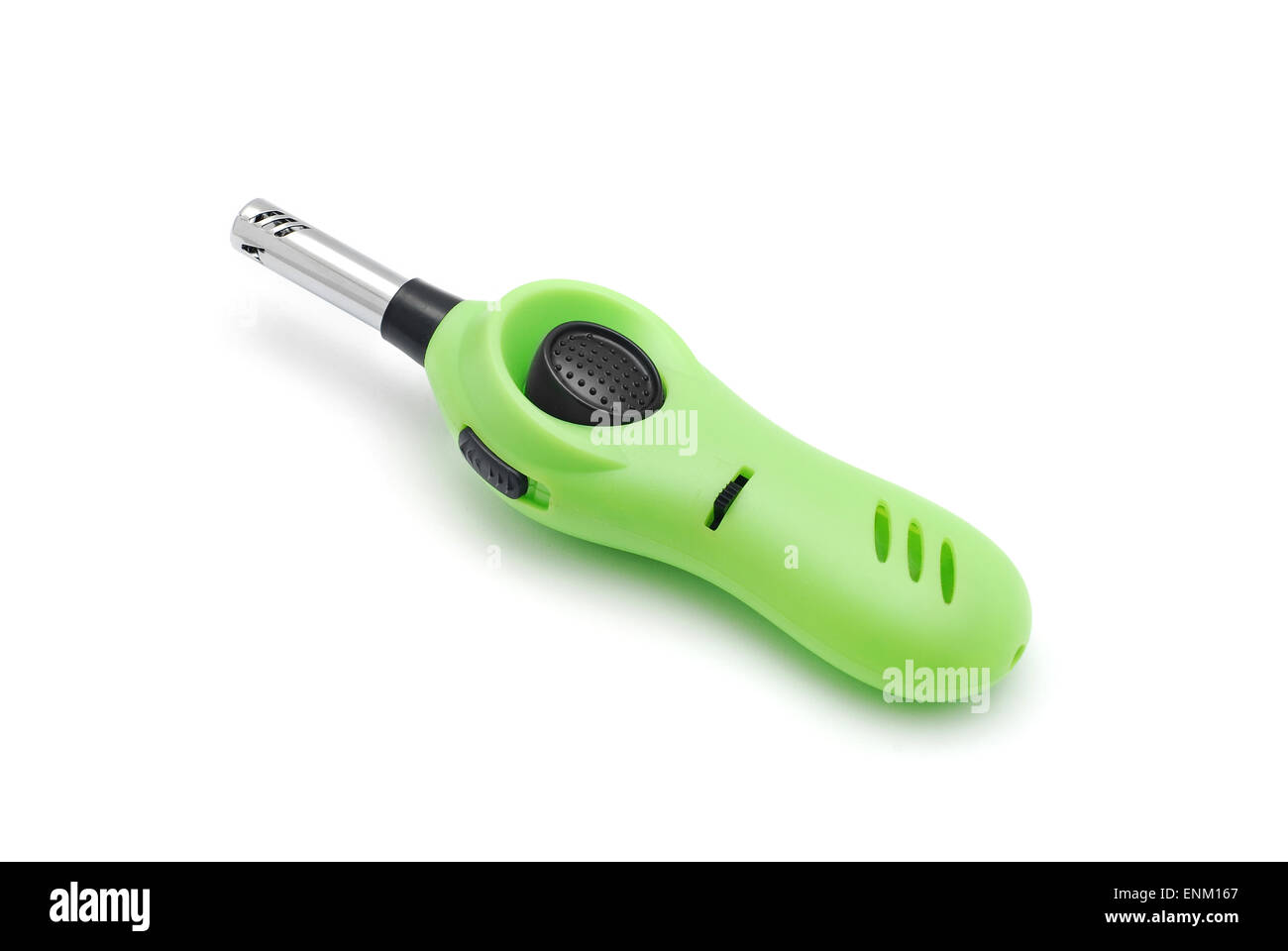 Petit briquet sur fond blanc Banque D'Images