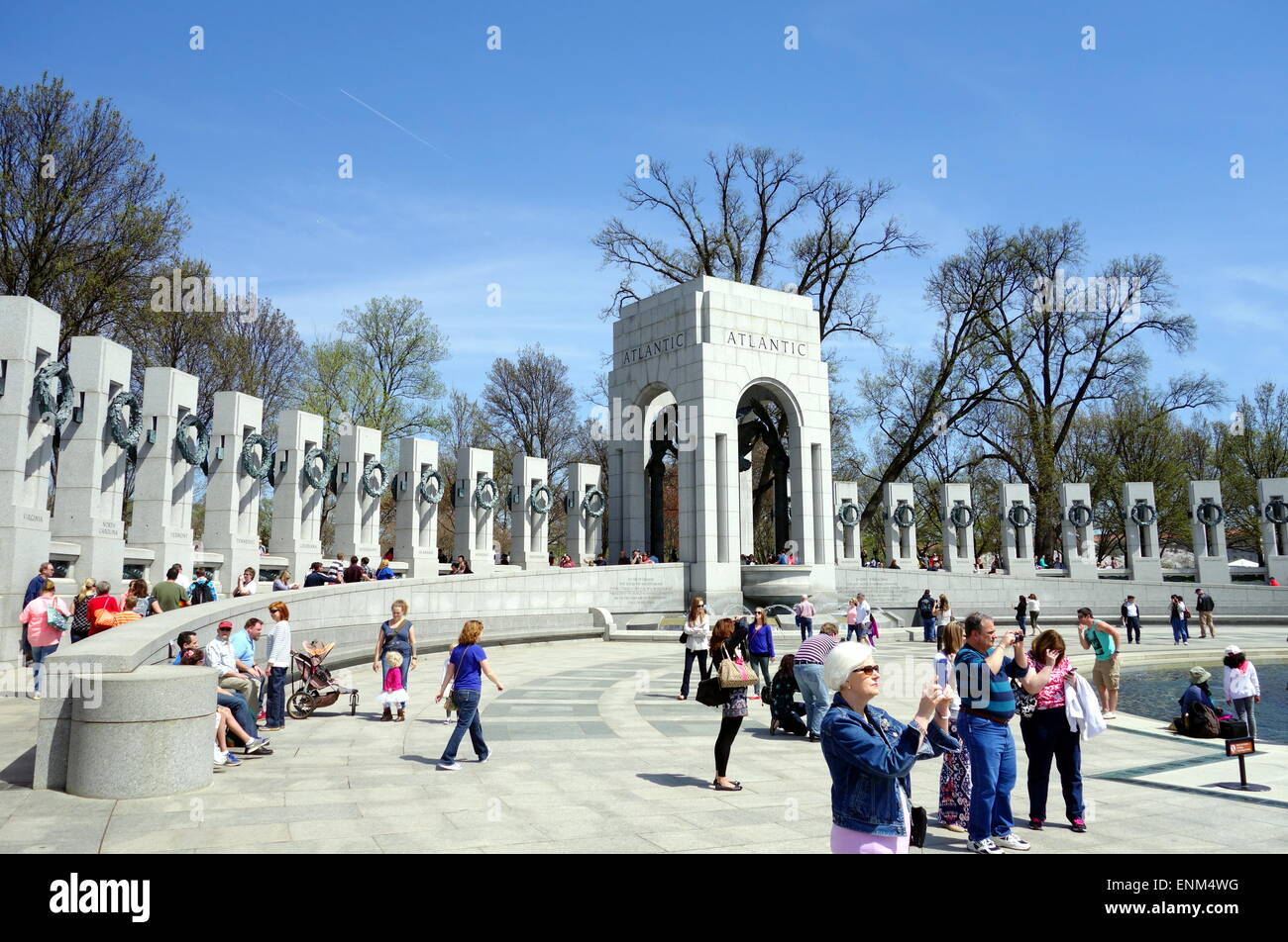 WWII Memorial à Washington DC Banque D'Images