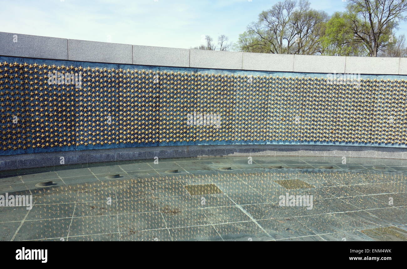 Étoile à la WWII Memorial à Washington DC Banque D'Images