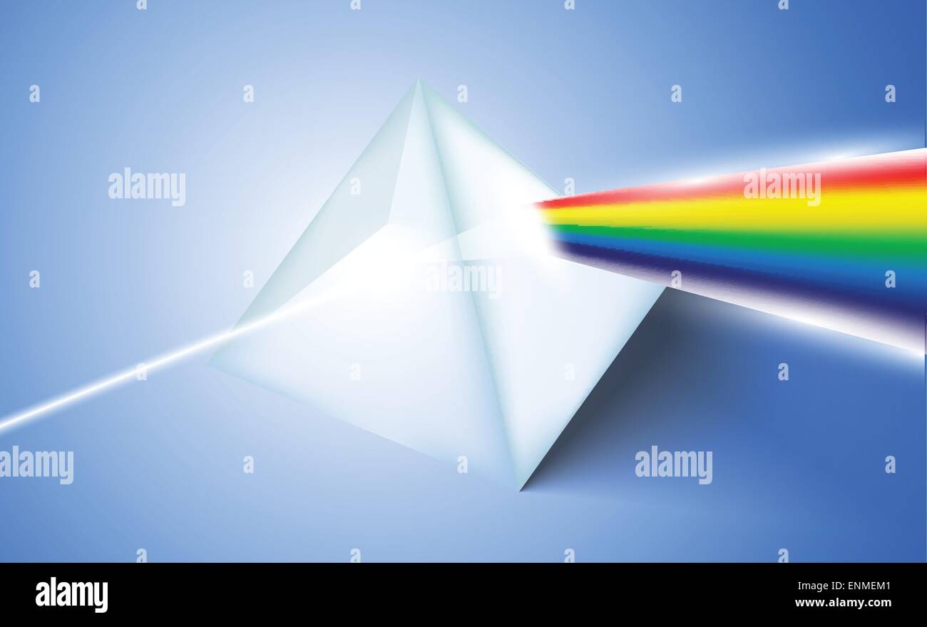 Prisme de verre Banque d'images vectorielles - Alamy