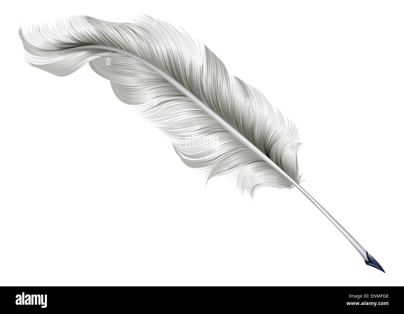 Une illustration d'une plume plumes classique de style ancien Banque D'Images