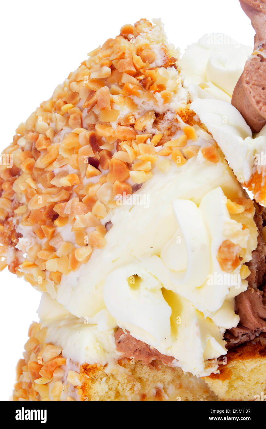 Libre de quelques morceaux de gâteau sur un fond blanc Banque D'Images