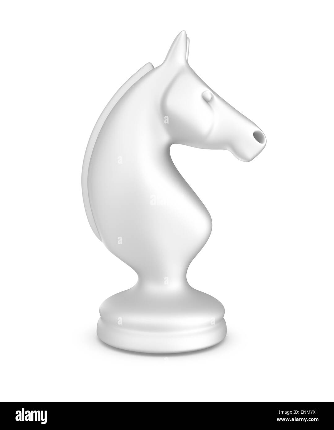 White Knight chess piece. Banque D'Images