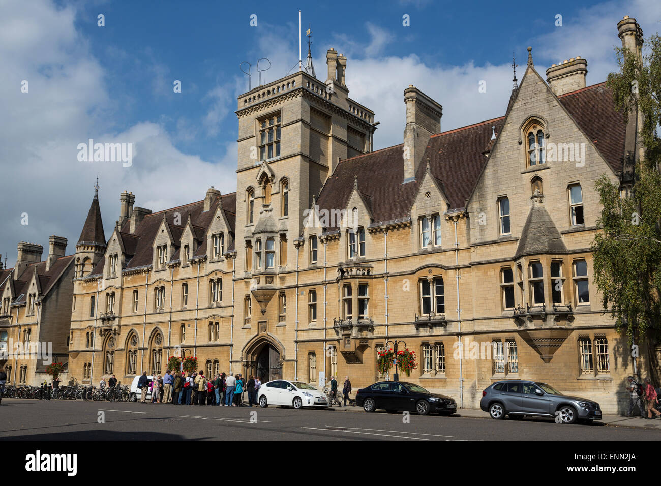 Royaume-uni, Angleterre, Oxford. Au Balliol College, rue large. Banque D'Images