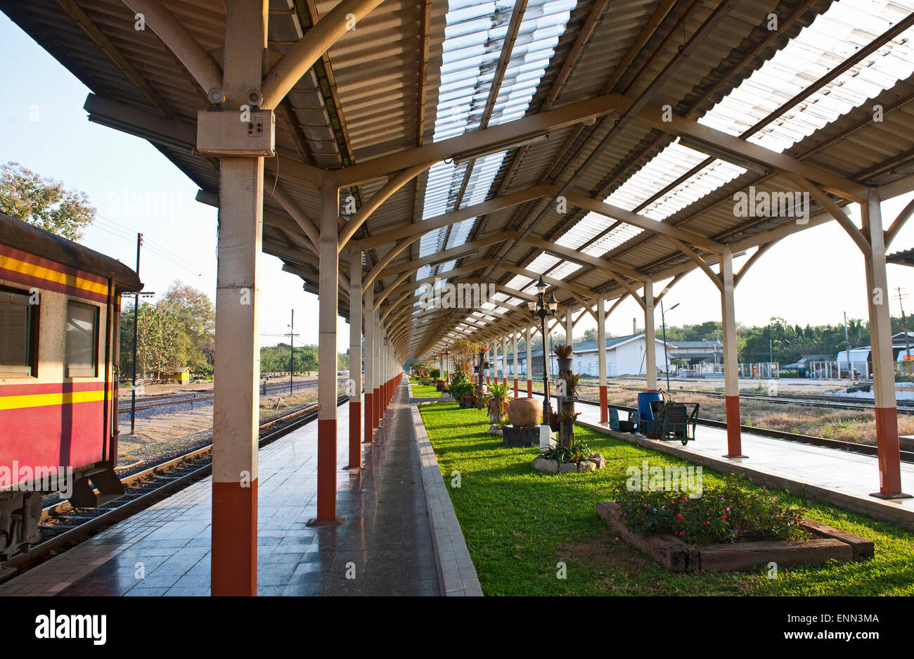 Gare à Chiang Mai dans le nord de la Thaïlande Banque D'Images