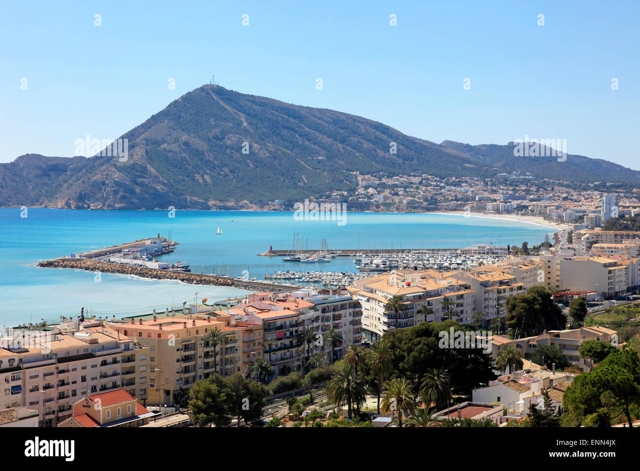 Et la baie d'Altea, Costa Blanca, Espagne Banque D'Images