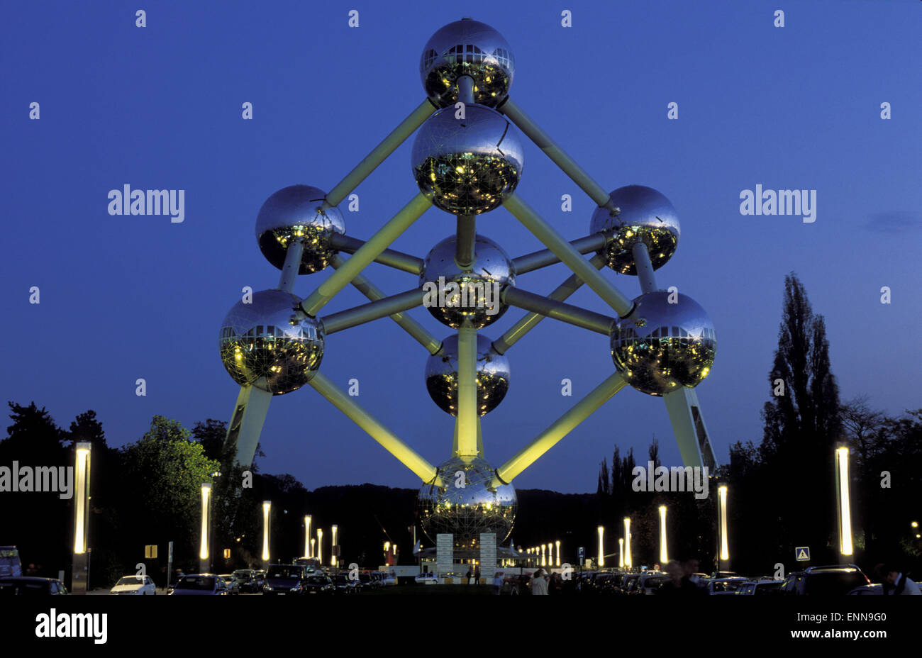 BEL, Belgique, Bruxelles, l'Atomium rénové. BEL, Belgien, Bruessel, das renovierte Atomium. Banque D'Images