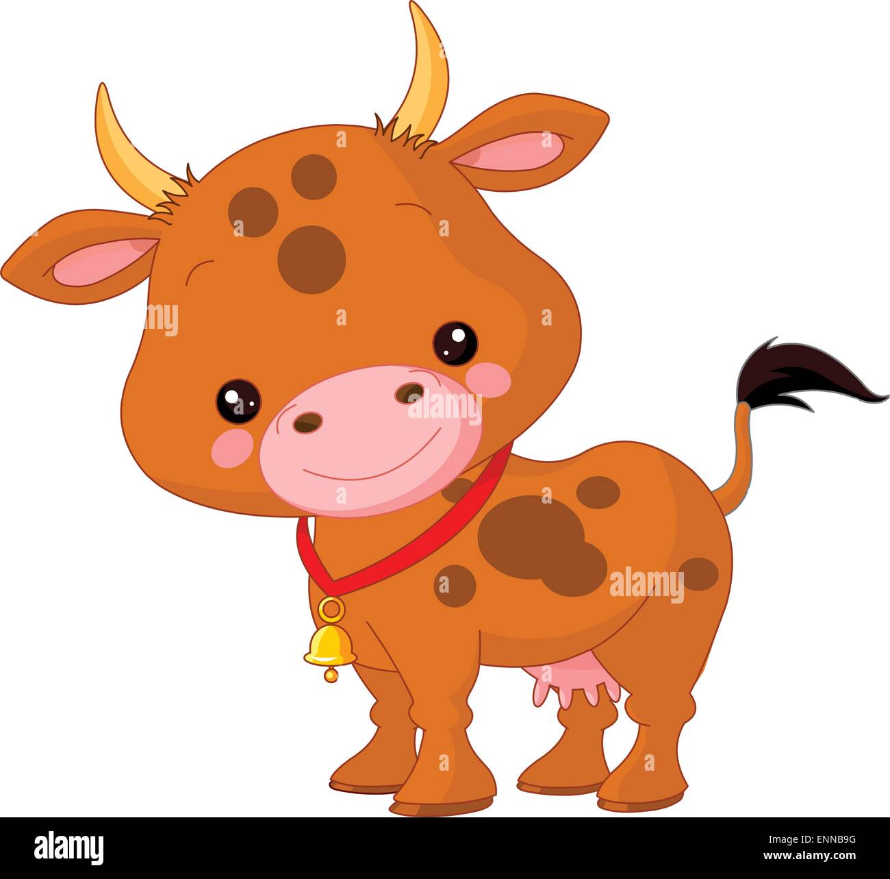 Les animaux de ferme. Cow Illustration de Vecteur