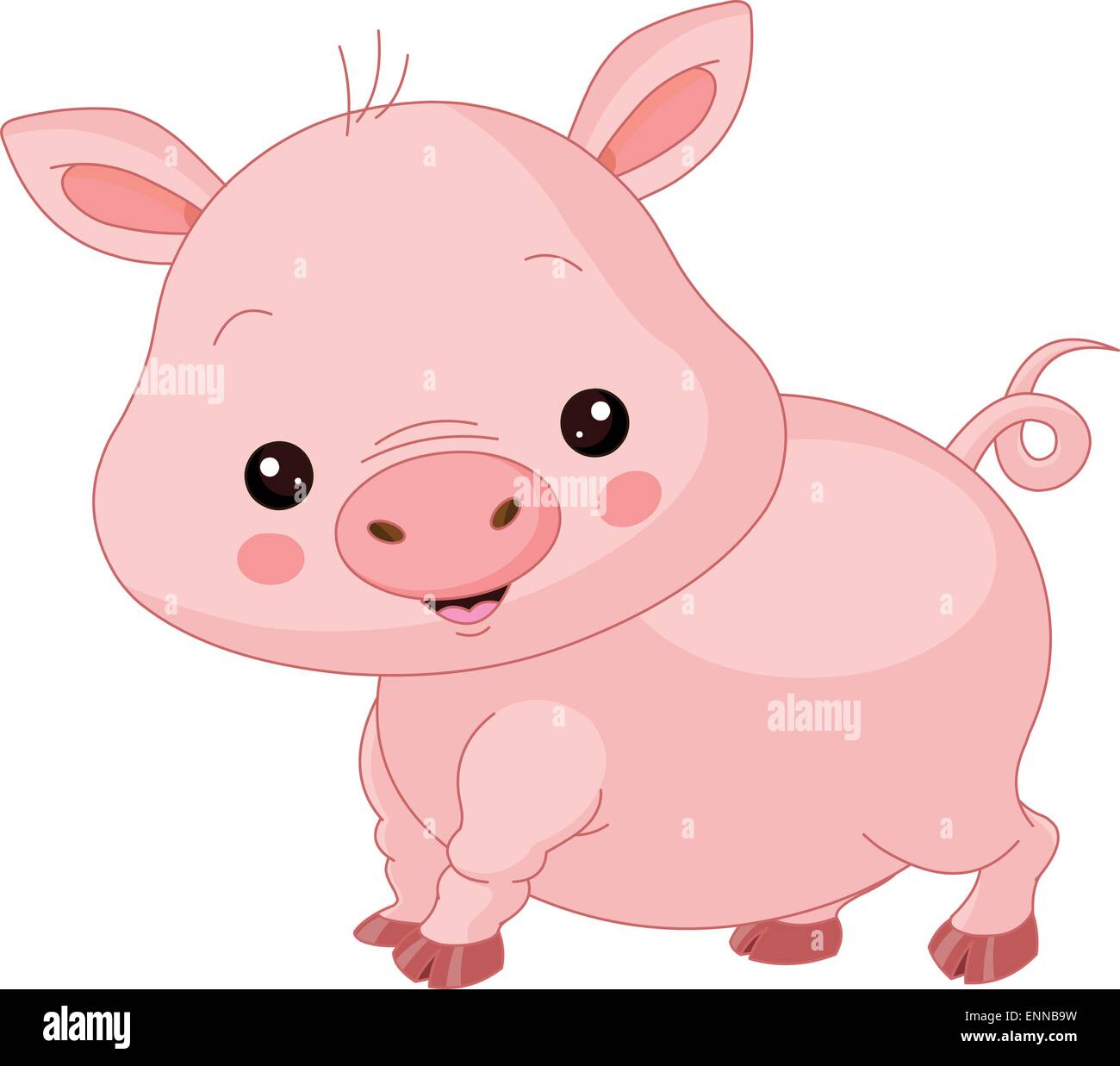 Les animaux de ferme. Pig Illustration de Vecteur