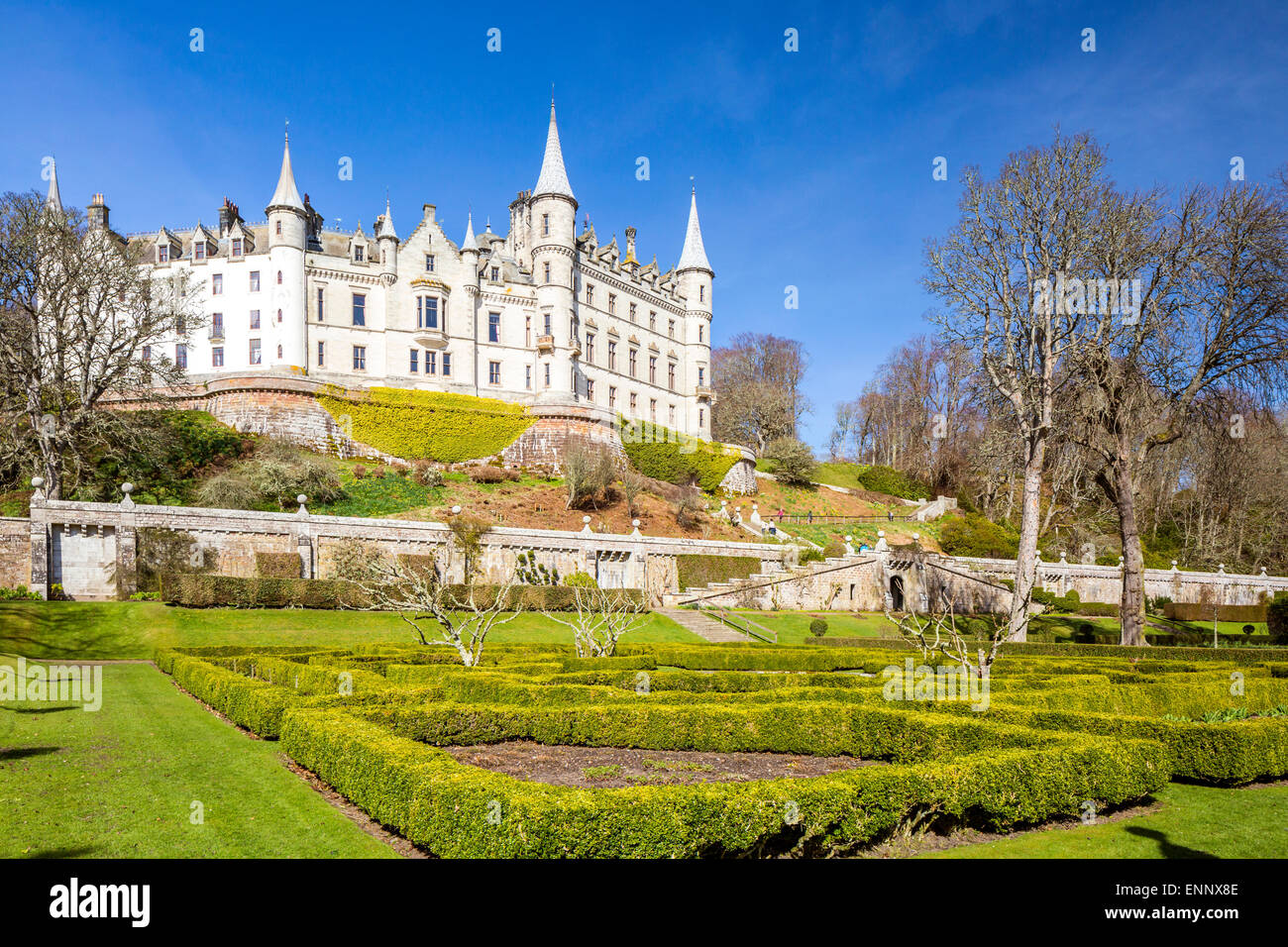 Dunrobin Castle, Sutherland, Highland, Ecosse, Royaume-Uni, Europe. Banque D'Images