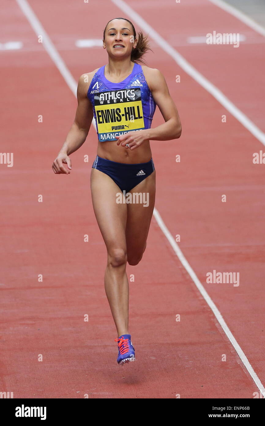 Manchester, Angleterre. 9 mai, 2015. Jessica Ennis-Hill de la Grande-Bretagne à la compétition de la Great Manchester Jeux. Photo : Alamy Live News/ Simon Newbury Banque D'Images