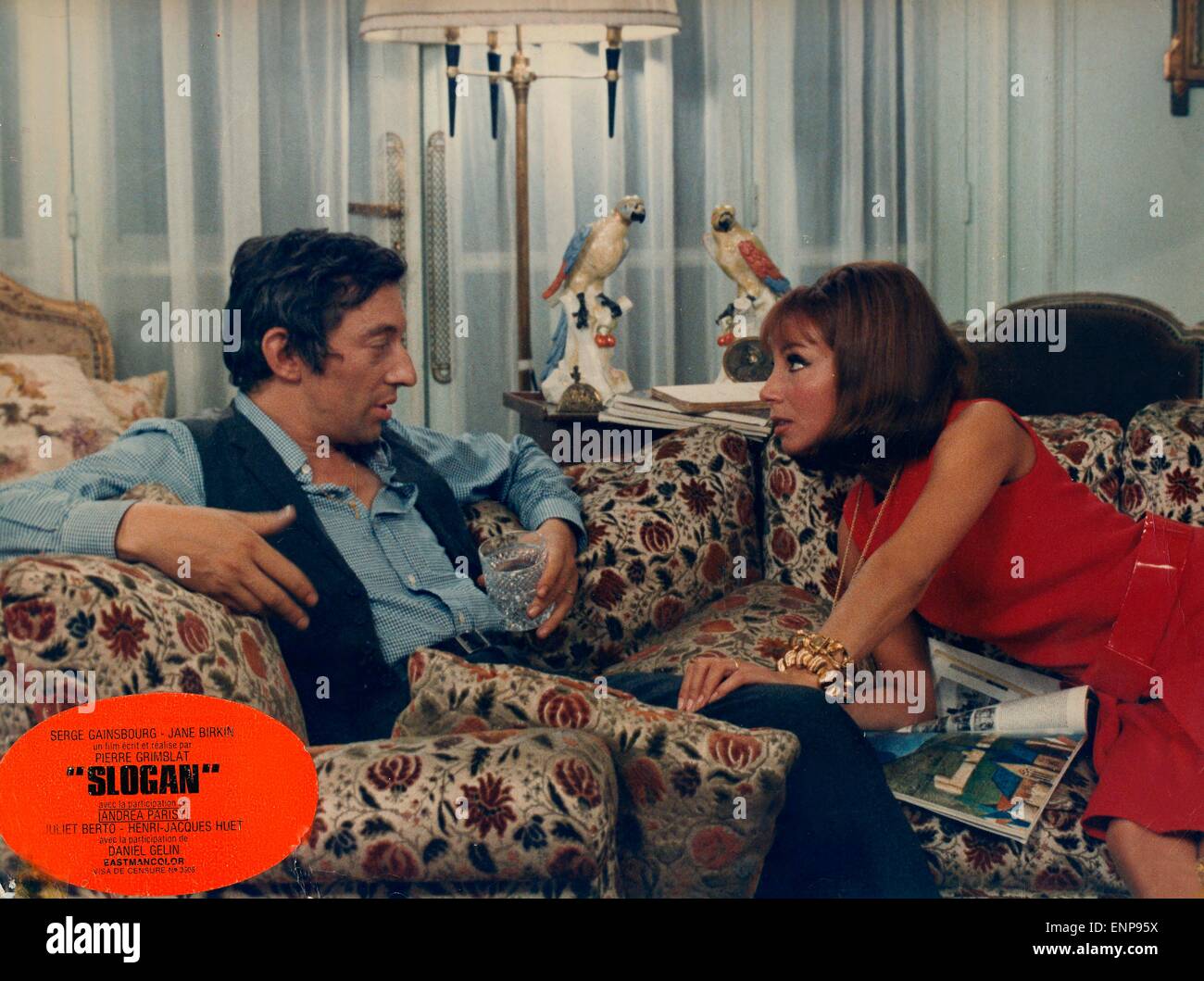 Slogan, Frankreich 1969, Regie : Pierre Grimblat, acteurs : Andrea Parisy ( ?), Serge Gainsbourg Banque D'Images