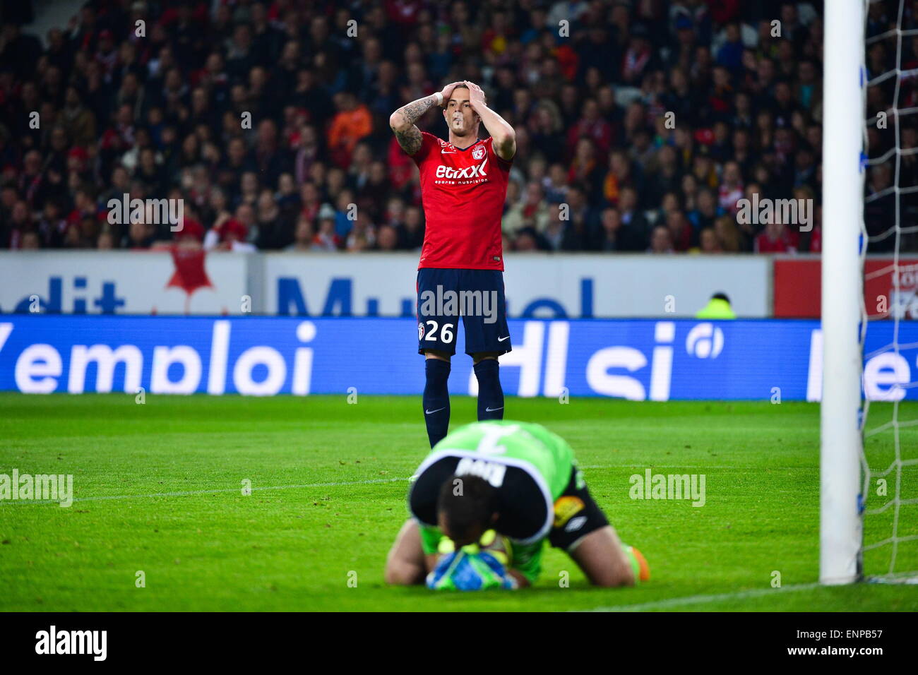 Nolan ROUX/Rudy RIOU - 03.02.2015 - Lille/Lens - 35ème journée de Ligue 1.Photo : Dave Winter/Icon Sport Banque D'Images