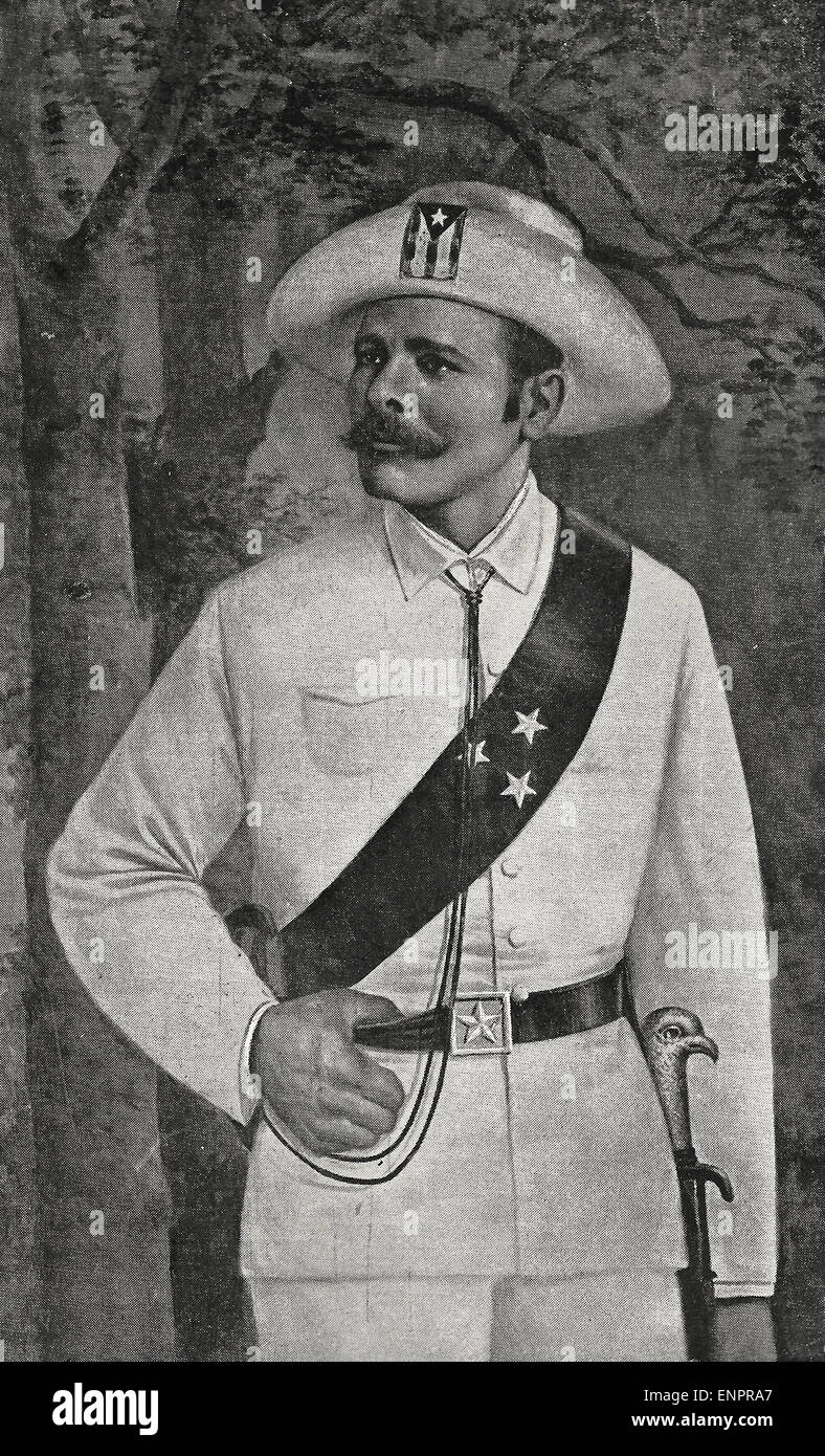Antonio Maceo Grajales, Lieutenant général, de l'Armée de libération, Cuba Banque D'Images
