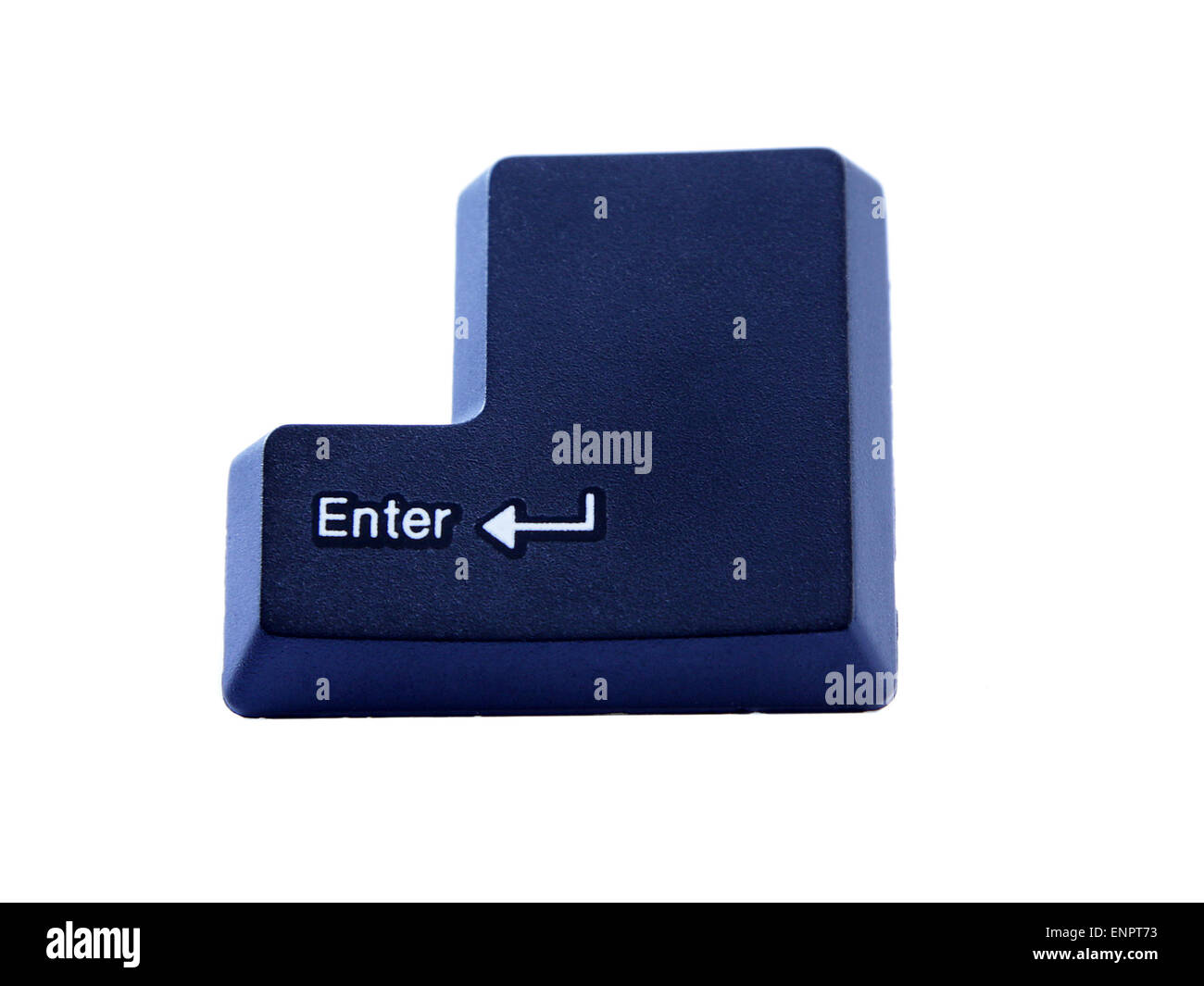 Mise en évidence de l'ordinateur touche entrée bouton sur fond blanc Banque D'Images