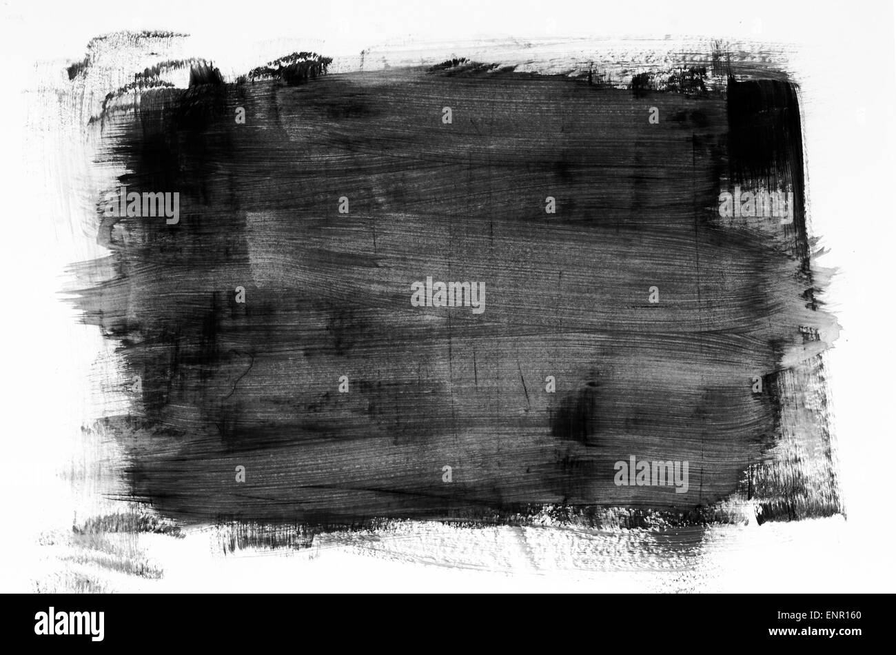 La texture de l'aquarelle noire sur fond blanc Banque D'Images