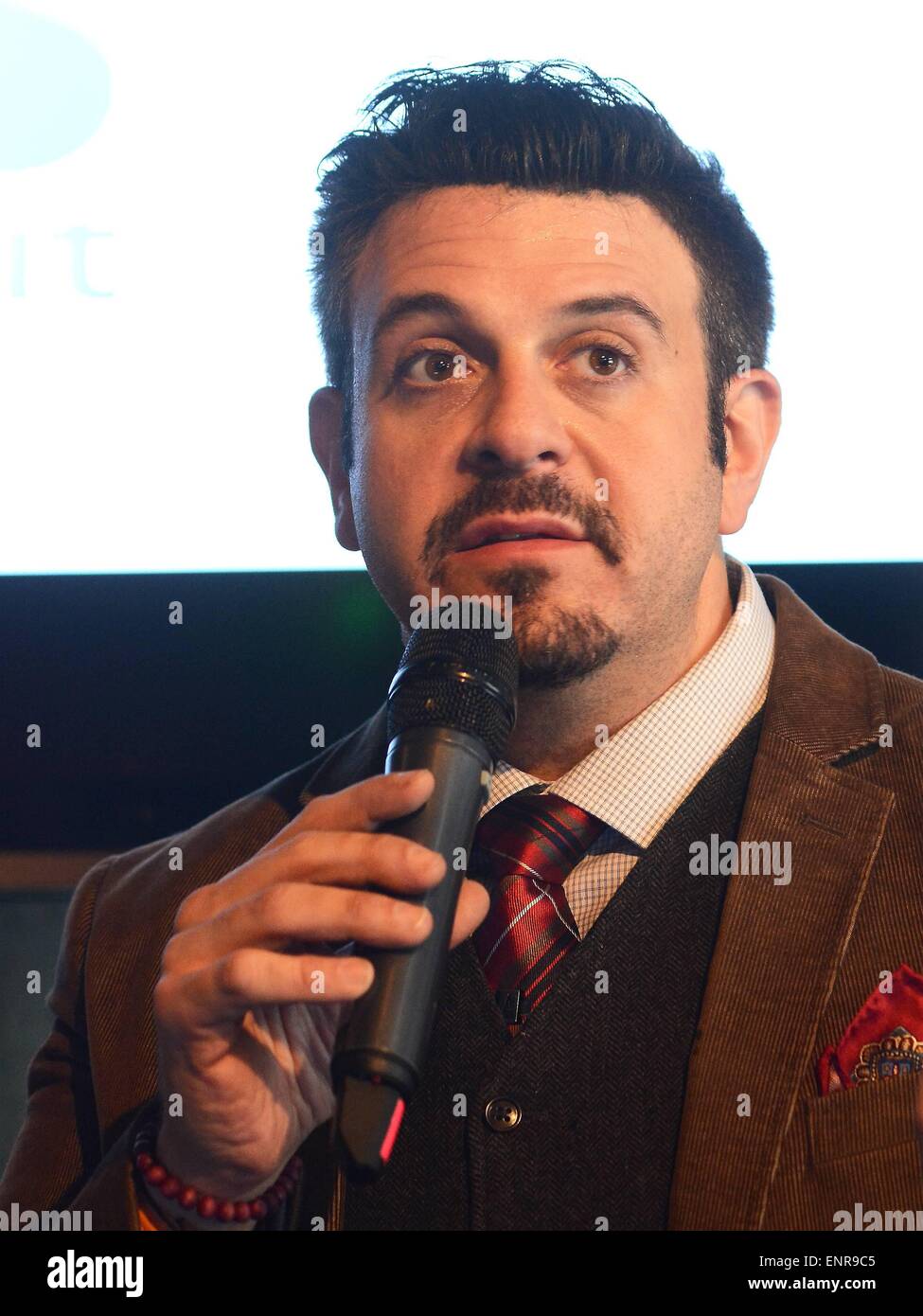 Lily Cole parle au sommet Web tandis que la critique Tom Parker Bowles & Man V Food accueillir Adam Richman parler au Sommet mondial de l'alimentation, le RDS avec : Adam Richman Où : Dublin, Irlande Date : 05 Nov 2014 Banque D'Images