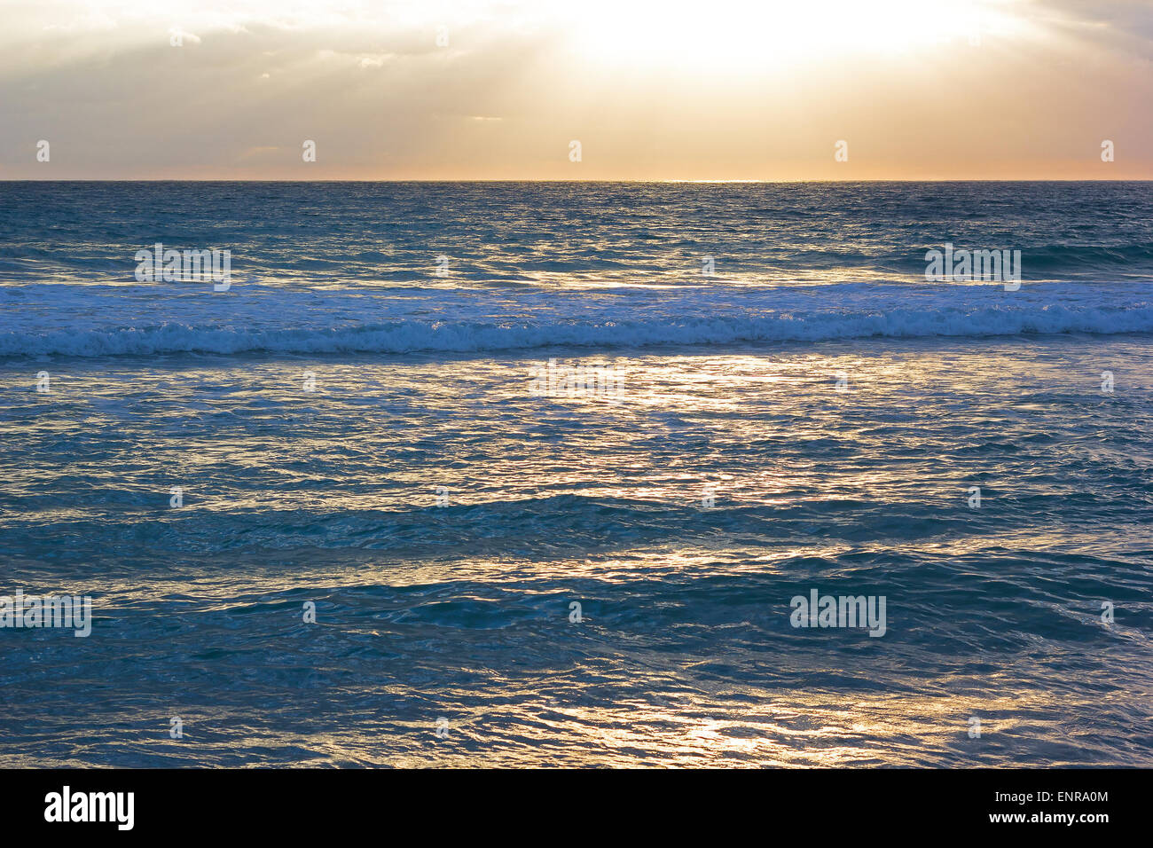 Scenic lever du soleil à Miami Beach, Floride. Banque D'Images