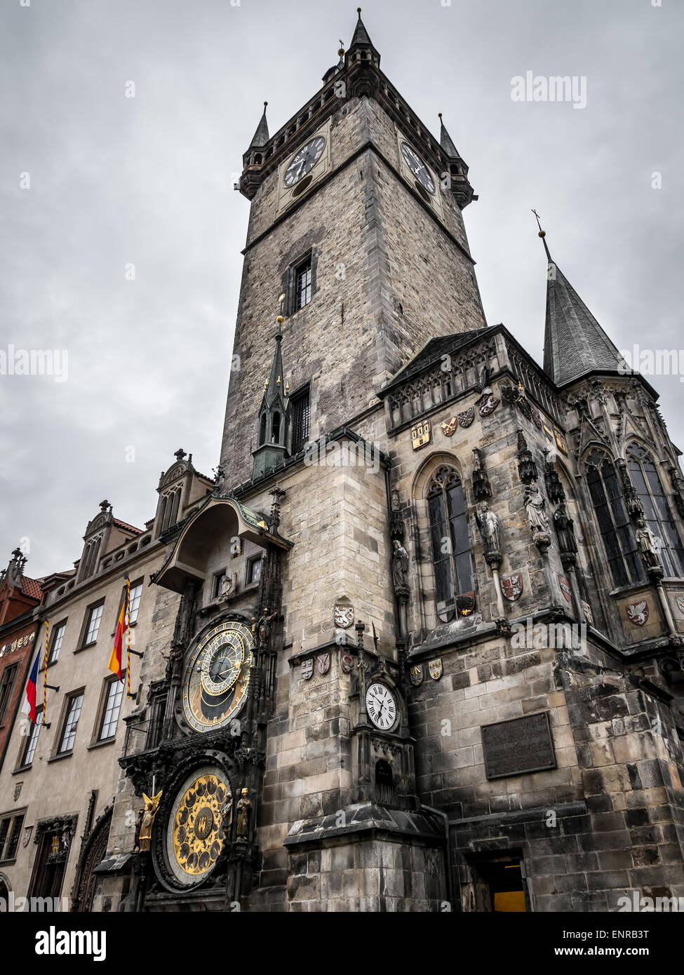 L'Hôtel de ville de la vieille ville historique avec l'horloge astronomique, Prague, République tchèque République Banque D'Images