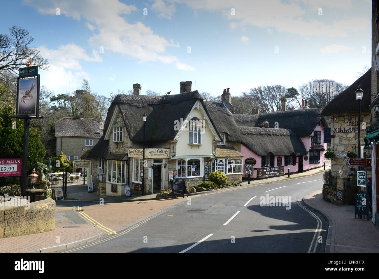 L'île de Wight Shanklin ancienne chaumière plateau chambres Chalets Chalet Banque D'Images