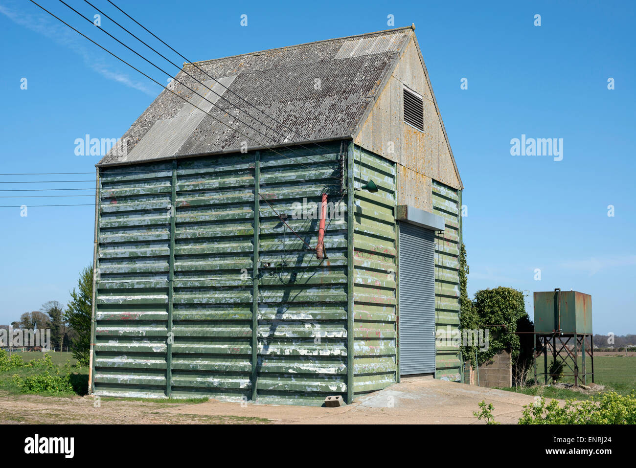 Grain Store désaffecté, Rogue, Suffolk, UK. Banque D'Images