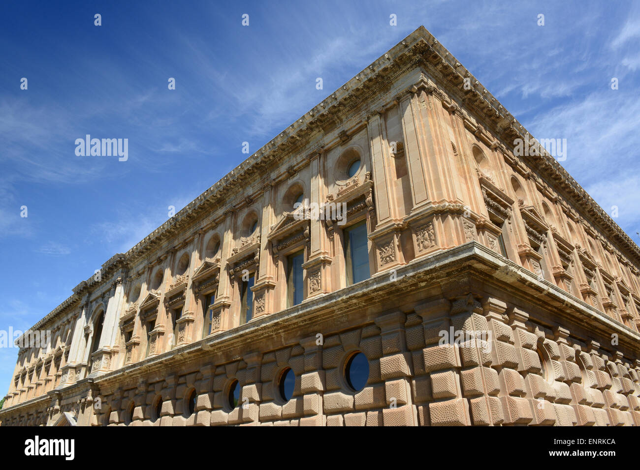 Palais de l'Alhambra de Grenade Andalousie Espagne Charles V Banque D'Images