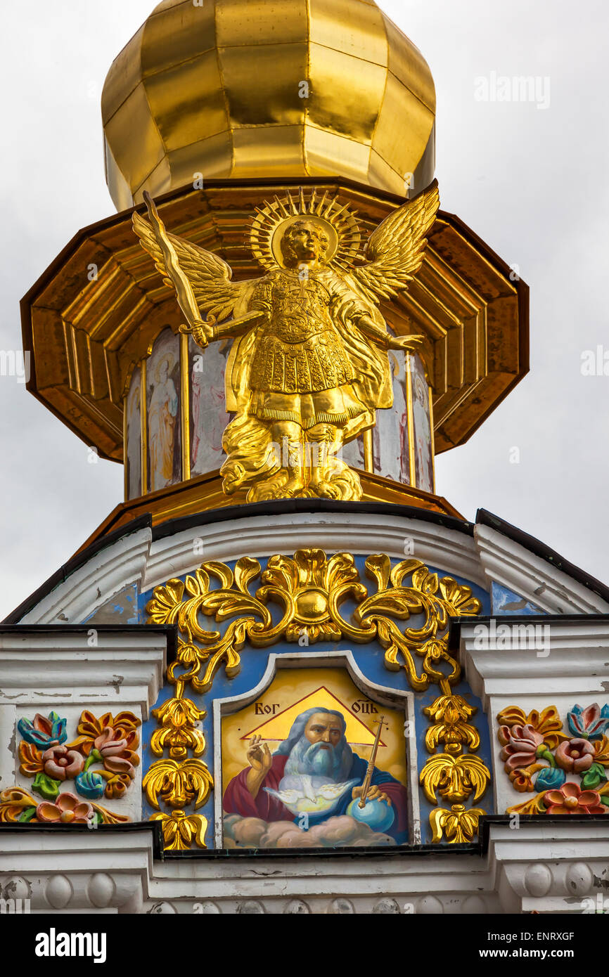 Saint Michel Archange d'or Cathédrale Monastère Peinture Kiev Ukraine. Banque D'Images
