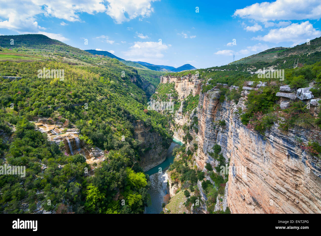 L'Osum Gorge, près de Berat, Albanie Banque D'Images