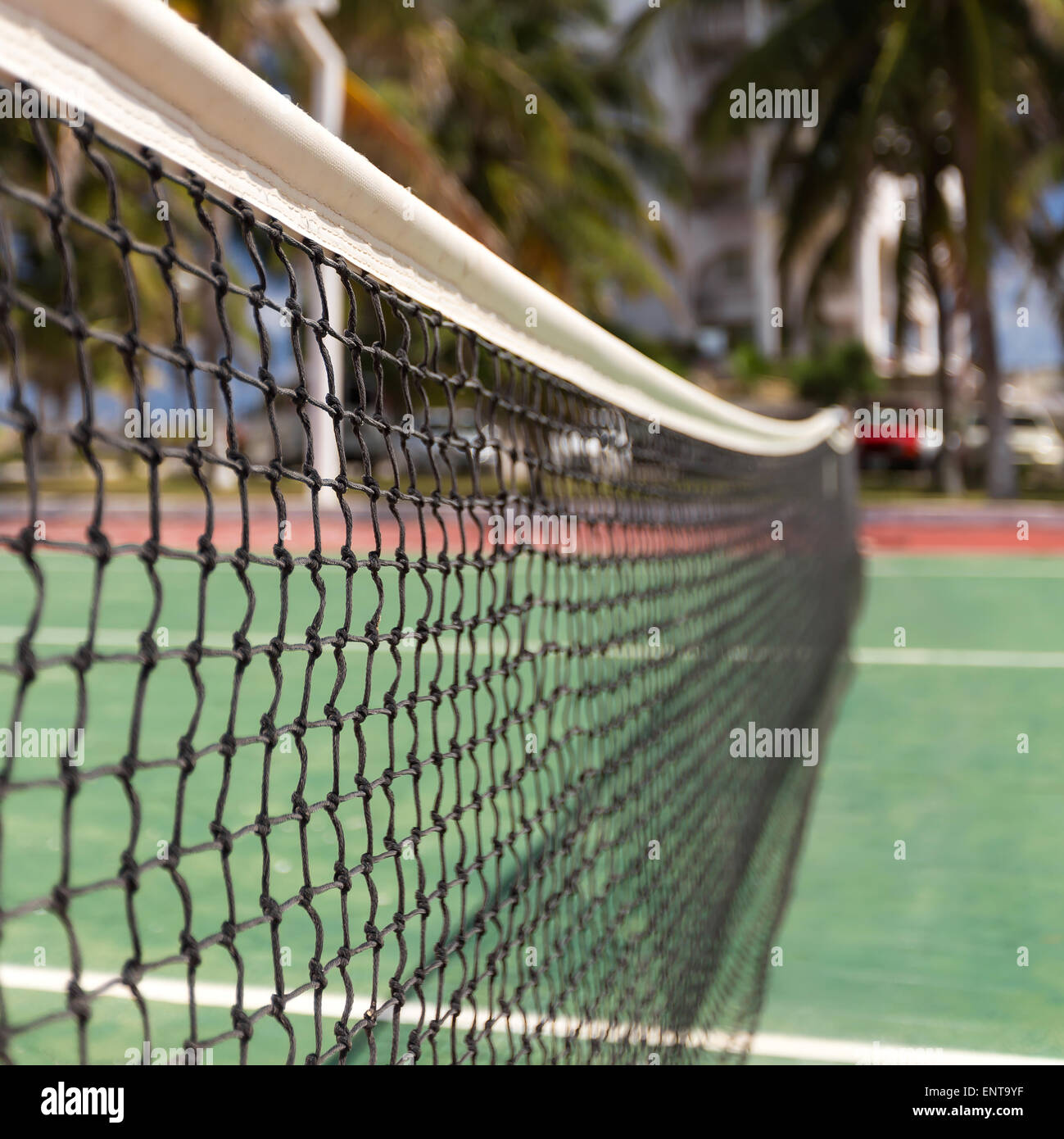 Tennis extérieur net à cour à personne, libre Banque D'Images Tennis extérieur net à cour à personne, libre Banque D'Images