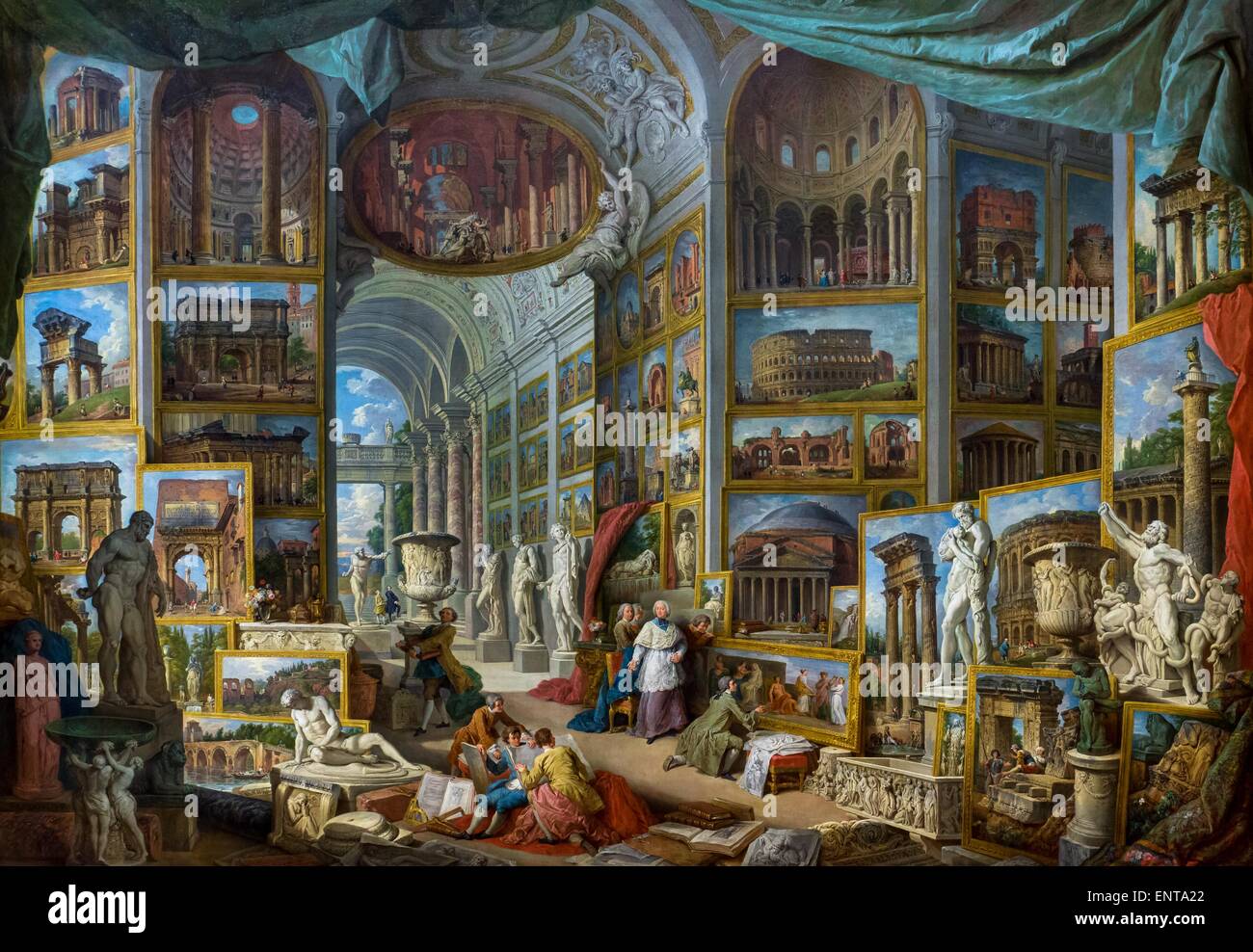 Galerie de vues de la Rome Antique 02/10/2013 - 18e siècle Collection Banque D'Images