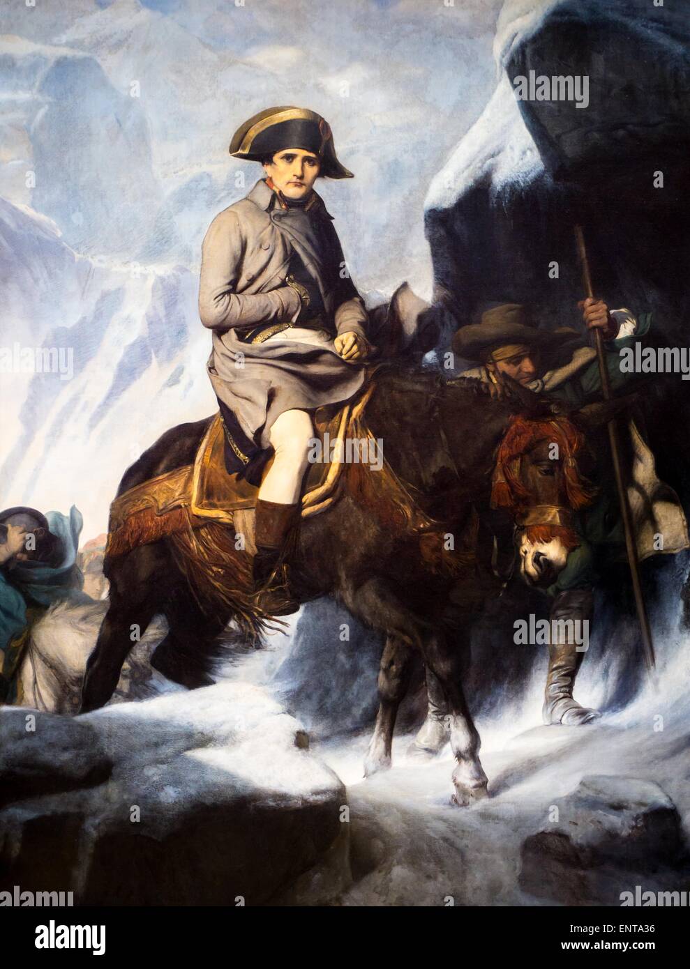 Napoléon Bonaparte franchissant les Alpes en 1800 02/10/2013 - 19e siècle Collection Banque D'Images