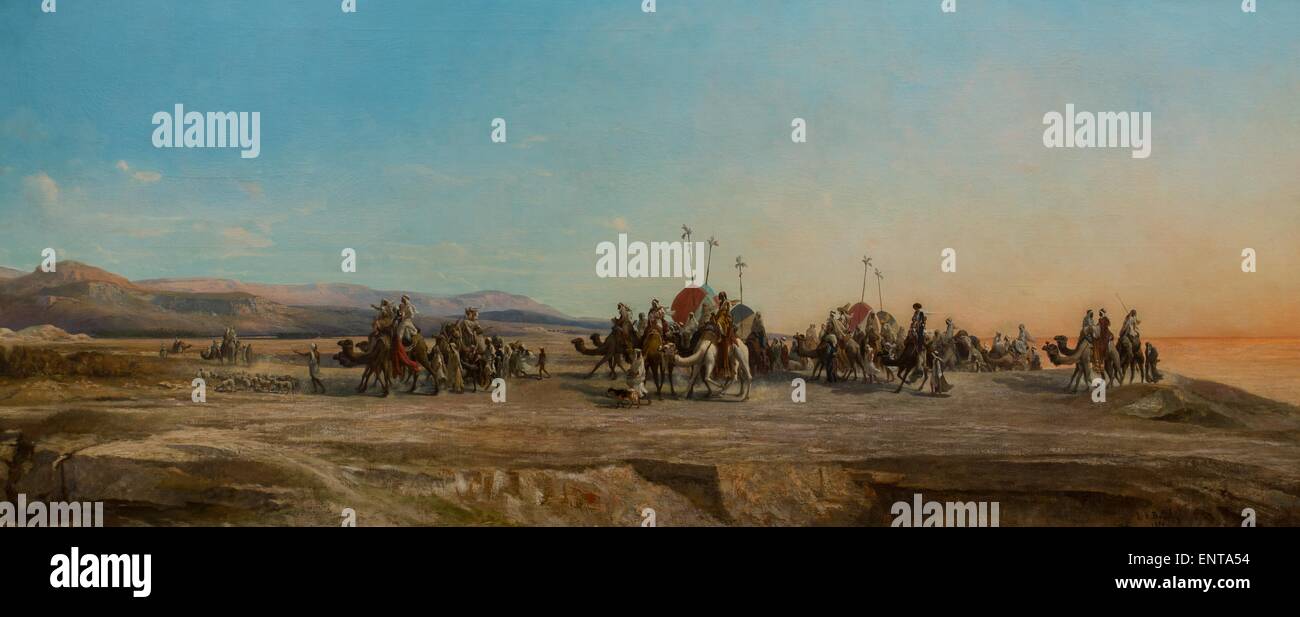 Nezla de Ouargla Province, à la recherche d'un camp 25/10/2013 - 19e siècle Collection Banque D'Images