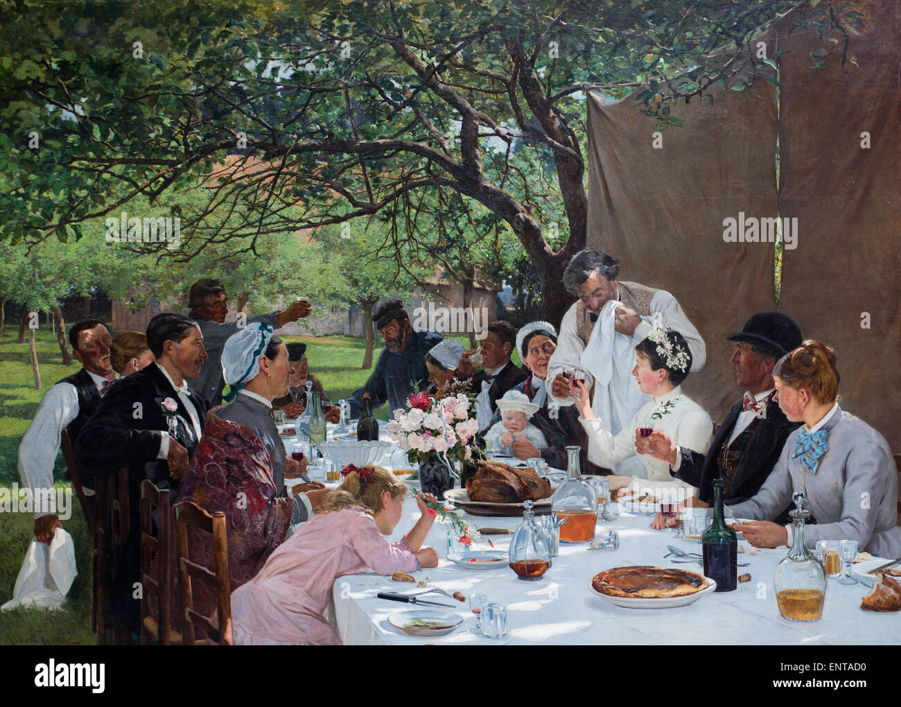 ActiveMuseum 0006052.jpg / repas de mariage à Yport 04/12/2013 - Collection / 19e siècle / Active Museum Banque D'Images