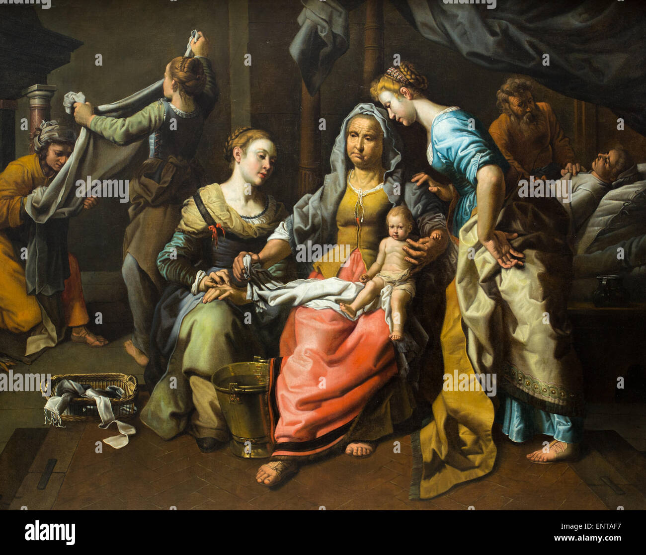 ActiveMuseum 0006098.jpg / La naissance de saint Jean-Baptiste 04/12/2013 - 17e siècle / Collection / Musée actif Banque D'Images ActiveMuseum 0006098.jpg / La naissance de saint Jean-Baptiste 04/12/2013 - 17e siècle / Collection / Musée actif Banque D'Images