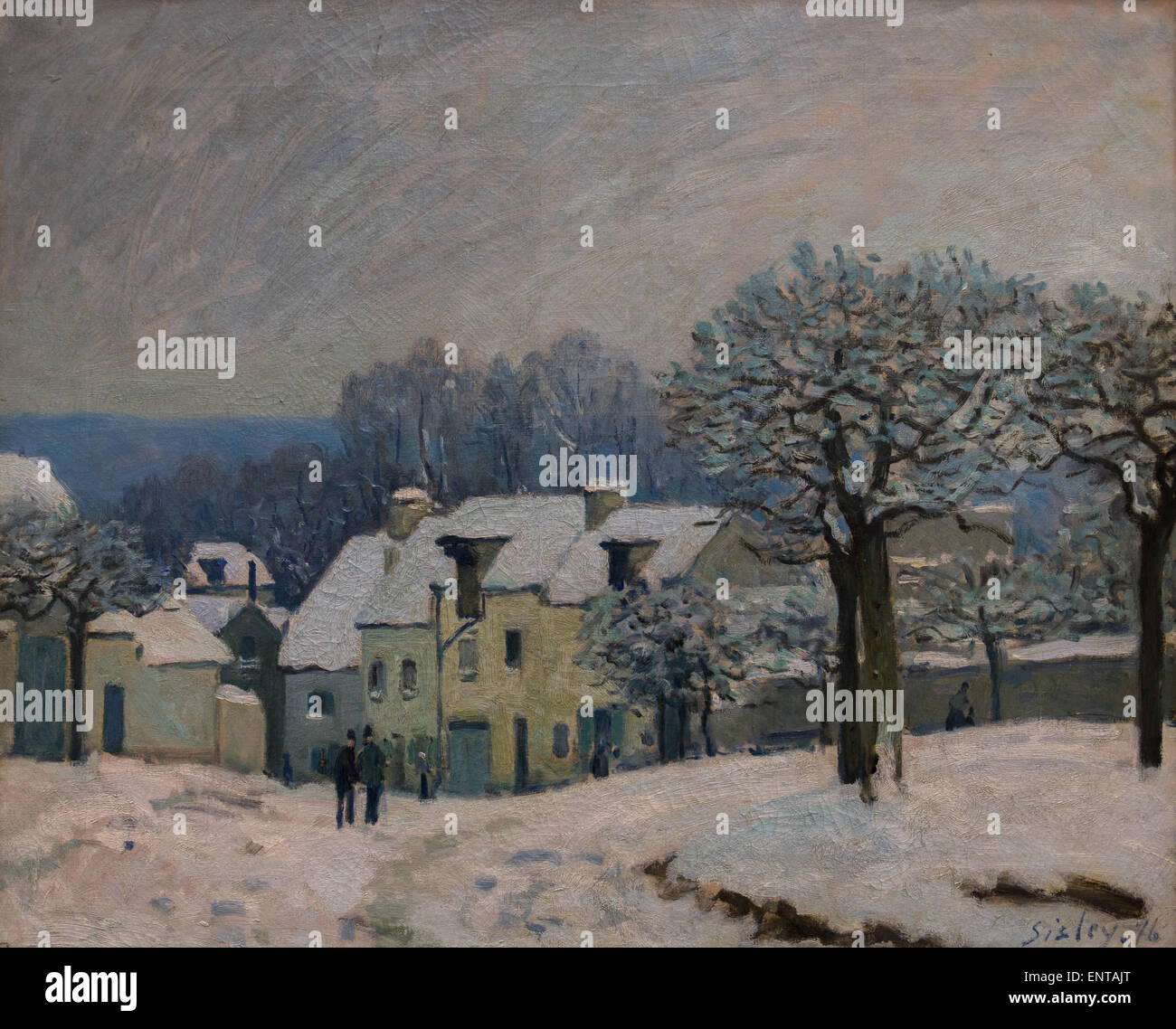 ActiveMuseum 0006183.jpg / Le Chenil's square à Marly-le-roi, l'impression de neige 04/12/2013 - Collection / 19e siècle / Active Museum Banque D'Images