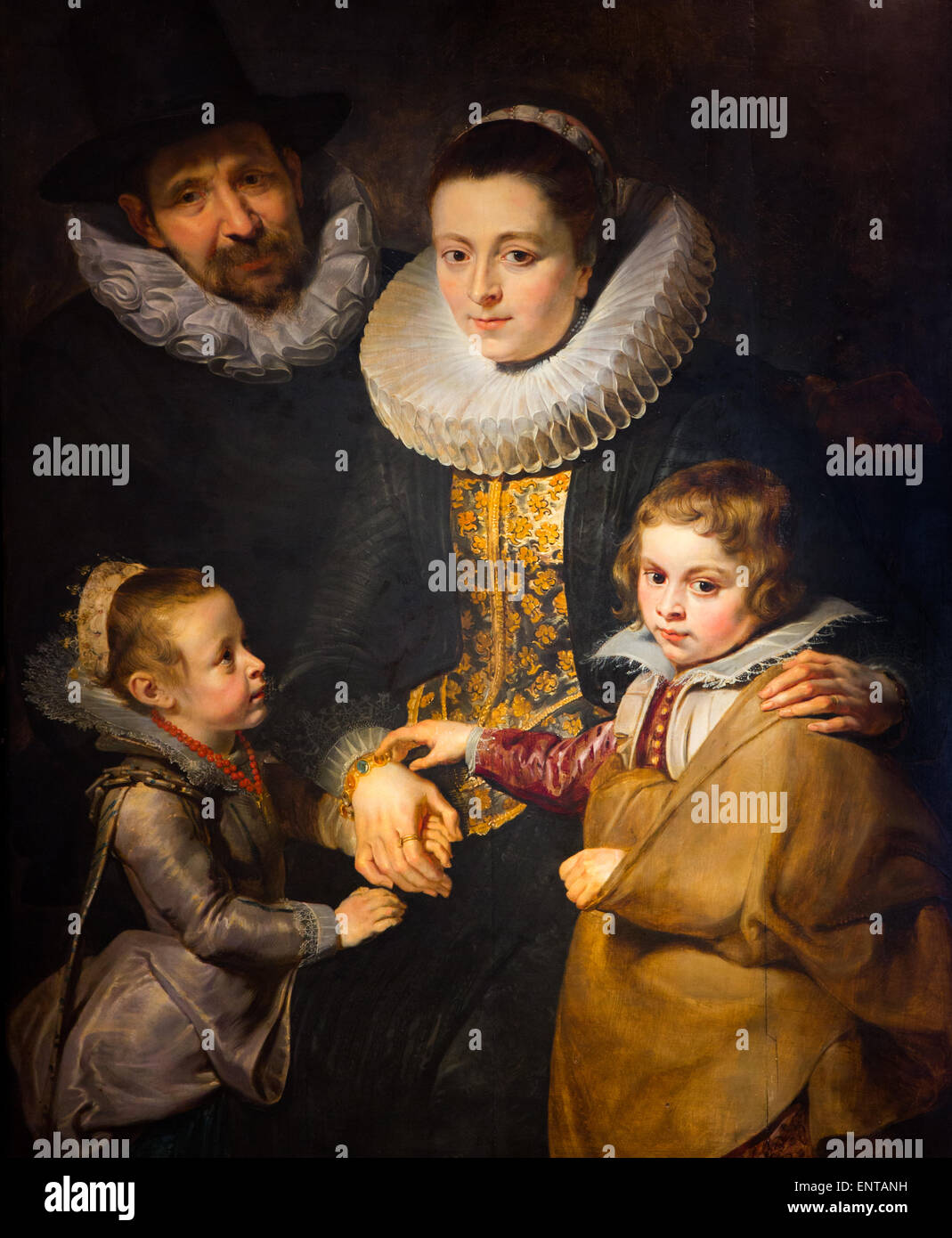 ActiveMuseum 0006306.jpg / La famille de Jan Brueghel l'ancien ami proche de Rubens Jan Brueghel portrait de famille. 22/01/2014 - 17e siècle / Collection / Musée actif Banque D'Images