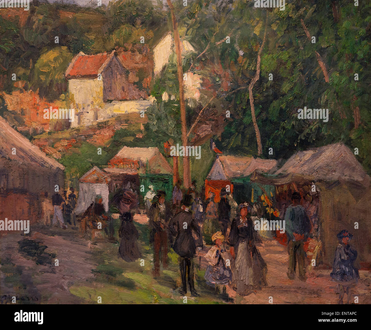 ActiveMuseum 0006327.jpg / Festival à l'ermitage l'ermitage est un groupe de maisons à la périphérie de la ville de Pontoise. Pissarro a vécu ici entre 1866 et 1883. La foule est venue de Paris pour le festival 22/01/2014 - Collection / 19e siècle / Active Museum Banque D'Images
