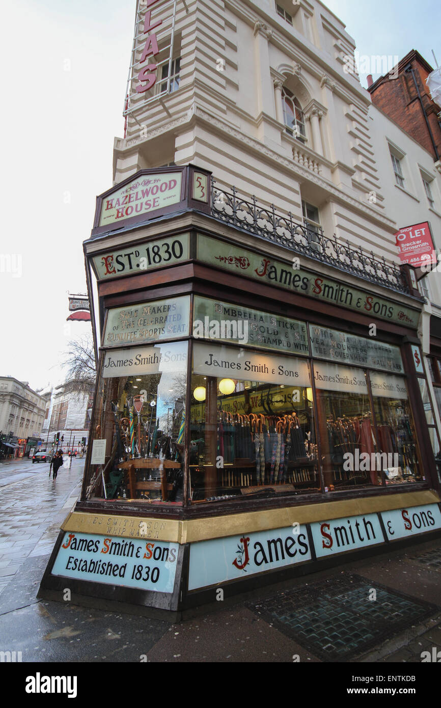 James Smith & Sons boutique parapluie, Hazelwood House Londres Banque D'Images