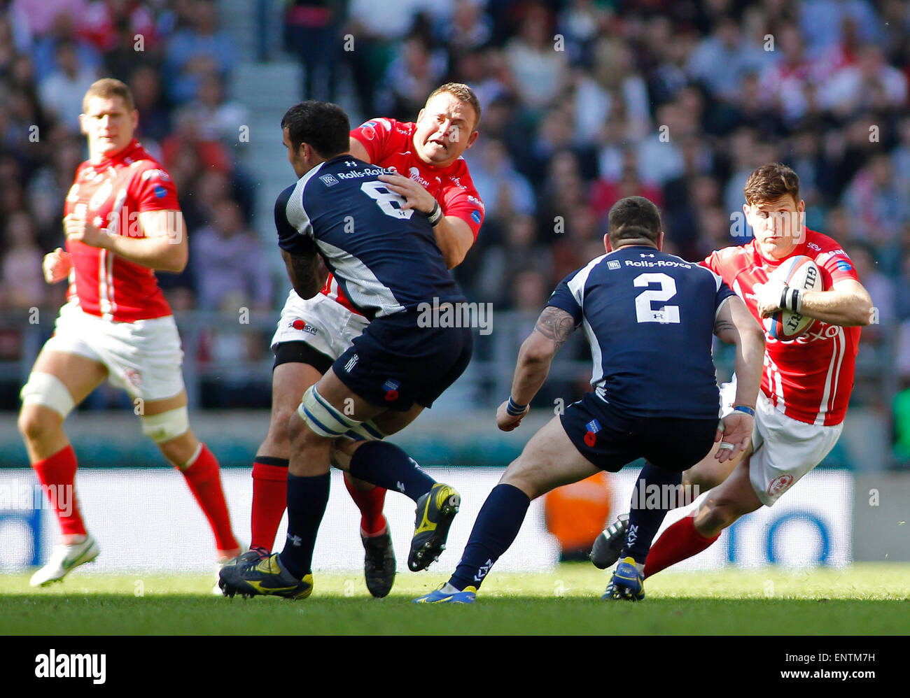 London, England - 09 MAI : au cours de la Babcock Trophy match de rugby entre l'Armée britannique et la Royal Navy a joué dans le stade de Twickenham, le 09 mai 2015 à Twickenham, en Angleterre. (Photo de Mitchell Gunn/ESPA) *** légende locale *** Banque D'Images