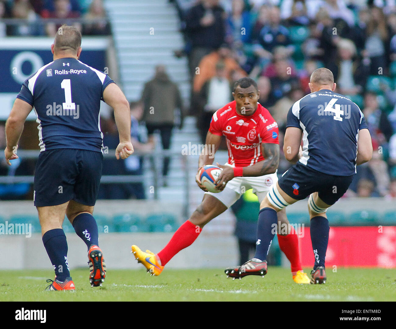 London, England - 09 MAI : au cours de la Babcock Trophy match de rugby entre l'Armée britannique et la Royal Navy a joué dans le stade de Twickenham, le 09 mai 2015 à Twickenham, en Angleterre. (Photo de Mitchell Gunn/ESPA) *** légende locale *** Banque D'Images