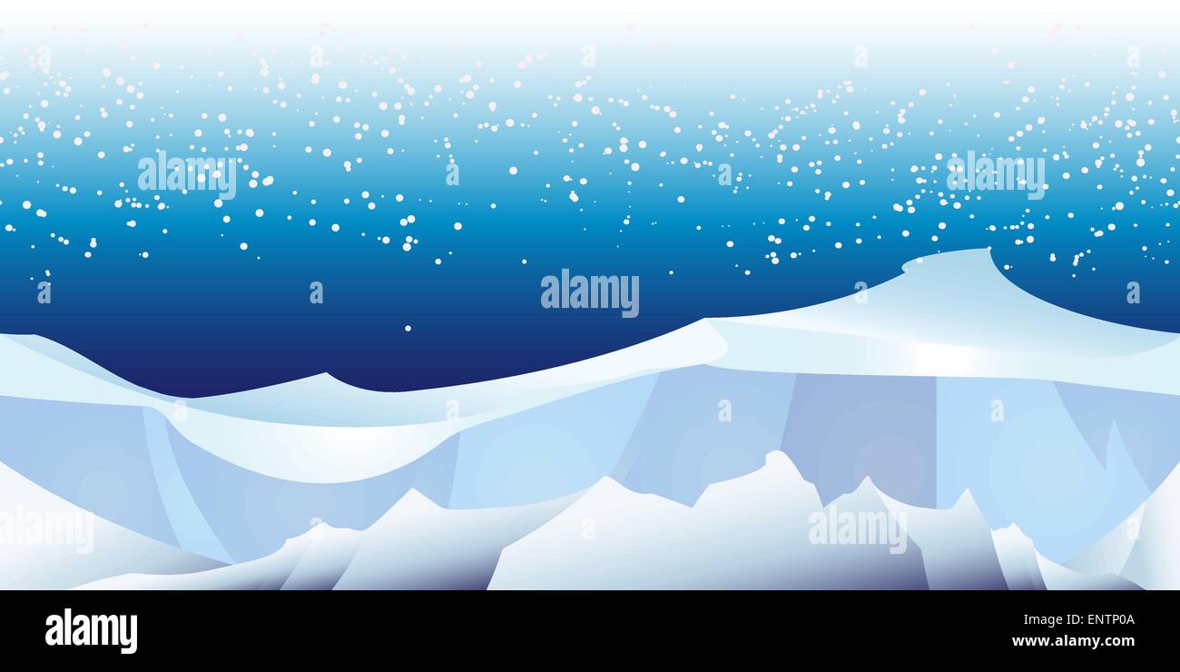 Transparente avec motif horizontal paysage arctic glacier Illustration de Vecteur