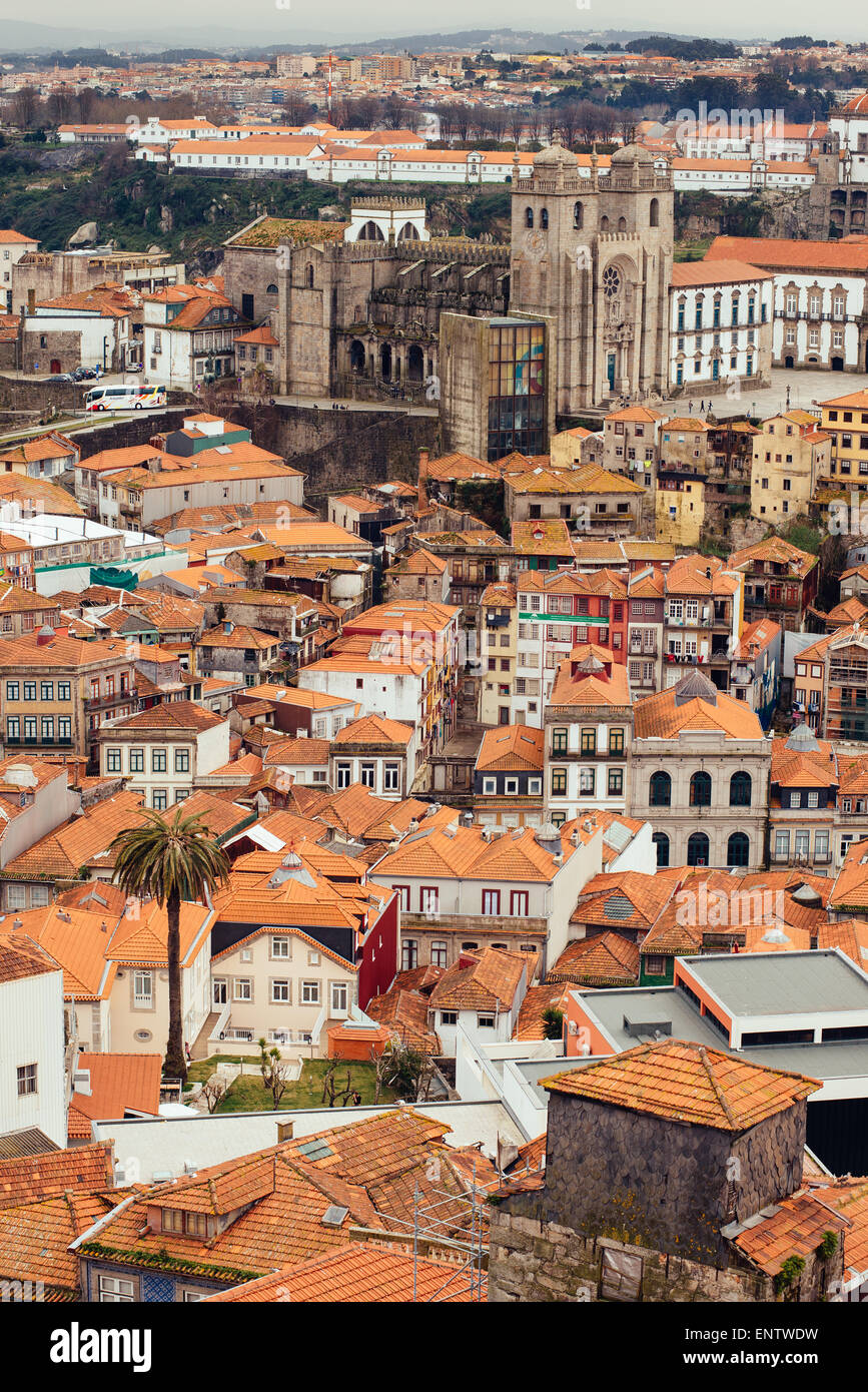 La Cathédrale de Porto et du centre-ville, le Portugal Banque D'Images