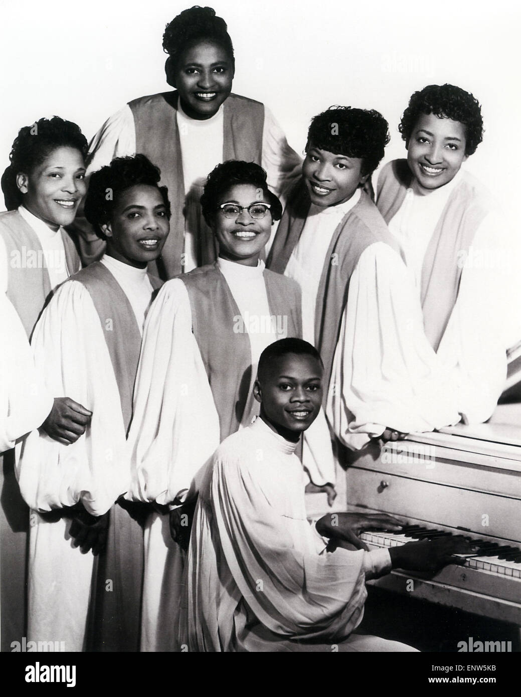DOROTHY LOVE COATES (1928-2002) chanteuse de Gospel - en haut - avec l'Évangile Original Harmonettes sur 1952 Banque D'Images