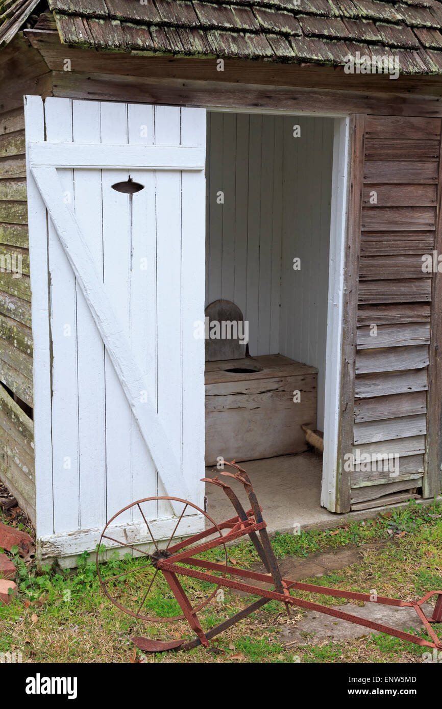 Outhouse à Vermillonville, Lafayette, Louisiane, USA Banque D'Images