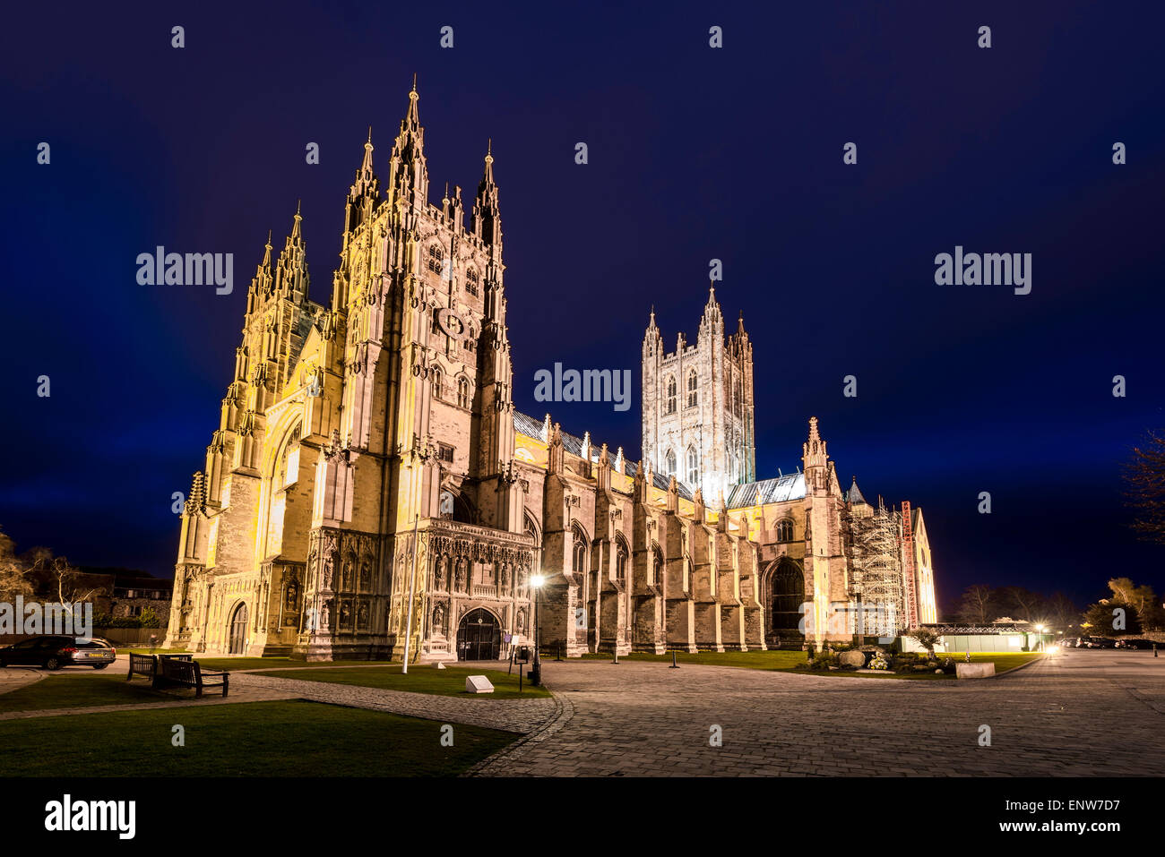 La Cathédrale de Canterbury dans le Kent, est l'une des plus anciennes structures chrétienne en Angleterre et fait partie d'un mot Site du patrimoine mondial Banque D'Images