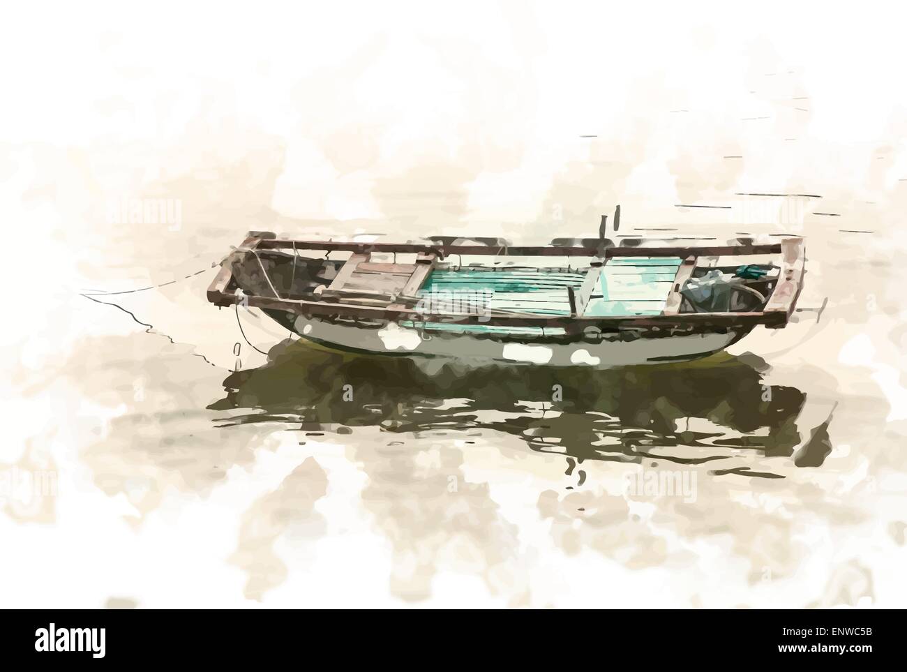 Bateaux dans Ha Long Bay Illustration de Vecteur