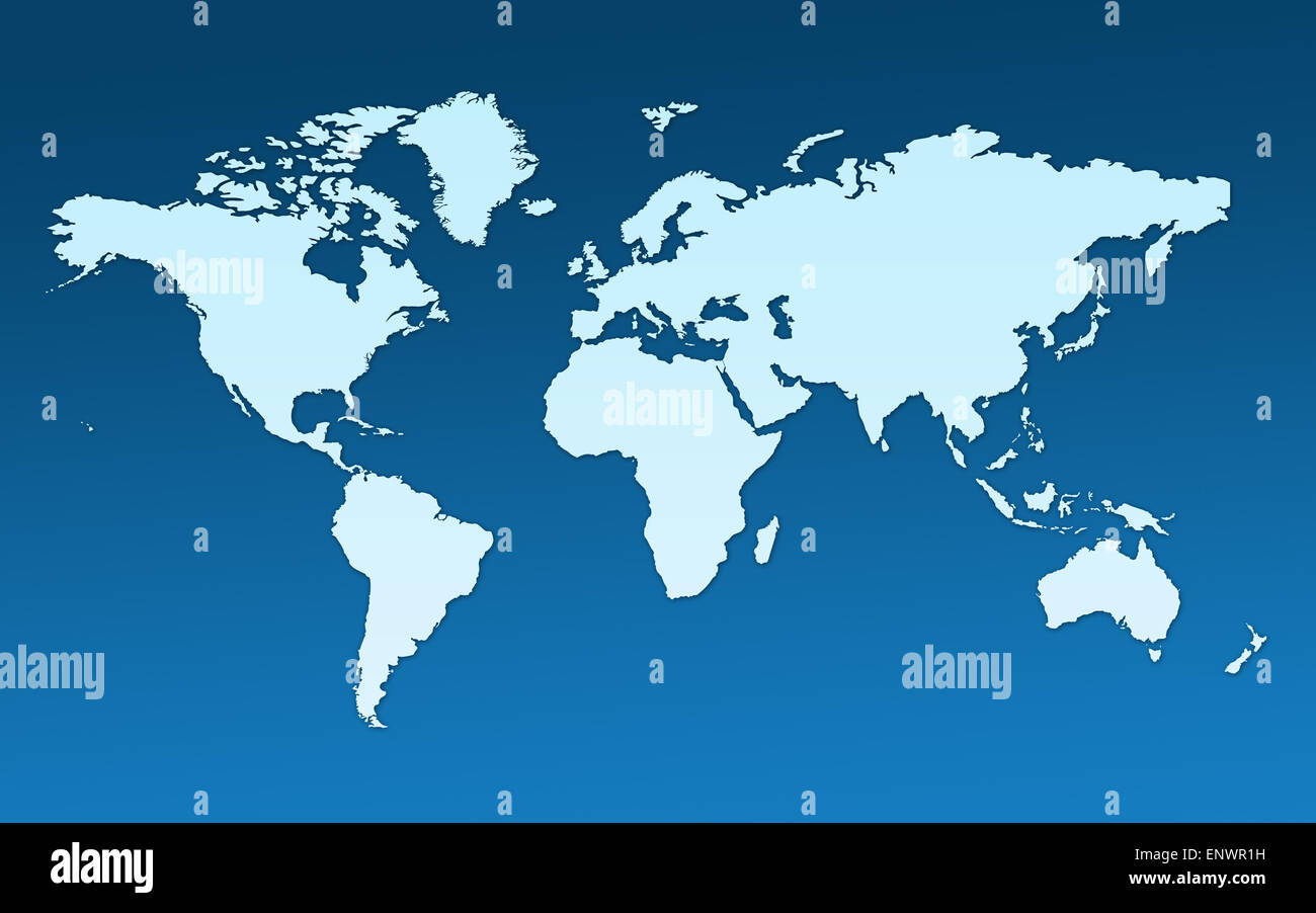 Carte Continents Et Océans Carte du monde. Images de tous les continents et océans sur une Photo Stock - Alamy