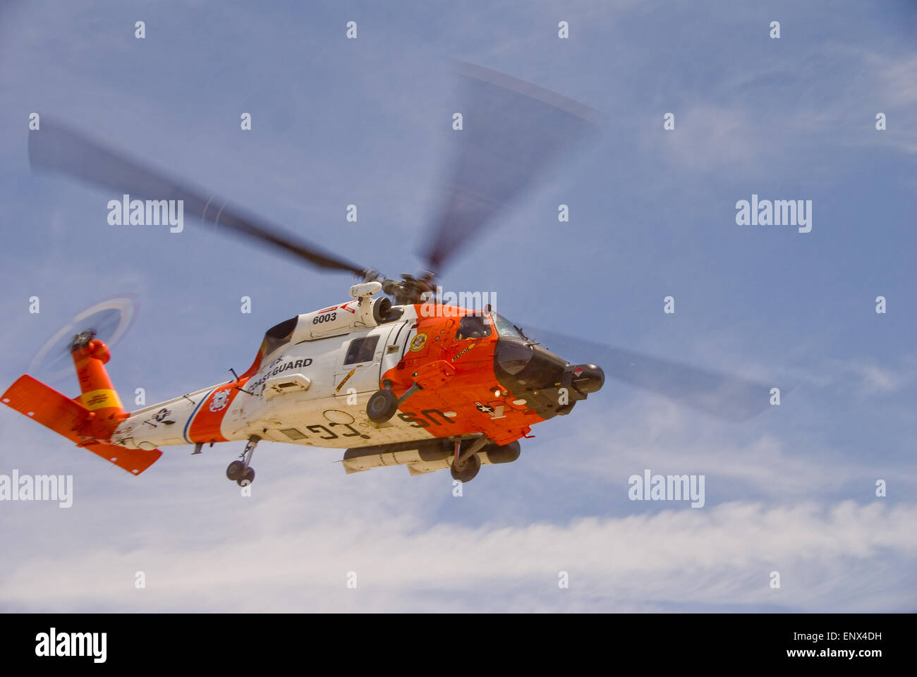 Hélicoptère de sauvetage de la Garde côtière canadienne Jayhawk Banque D'Images